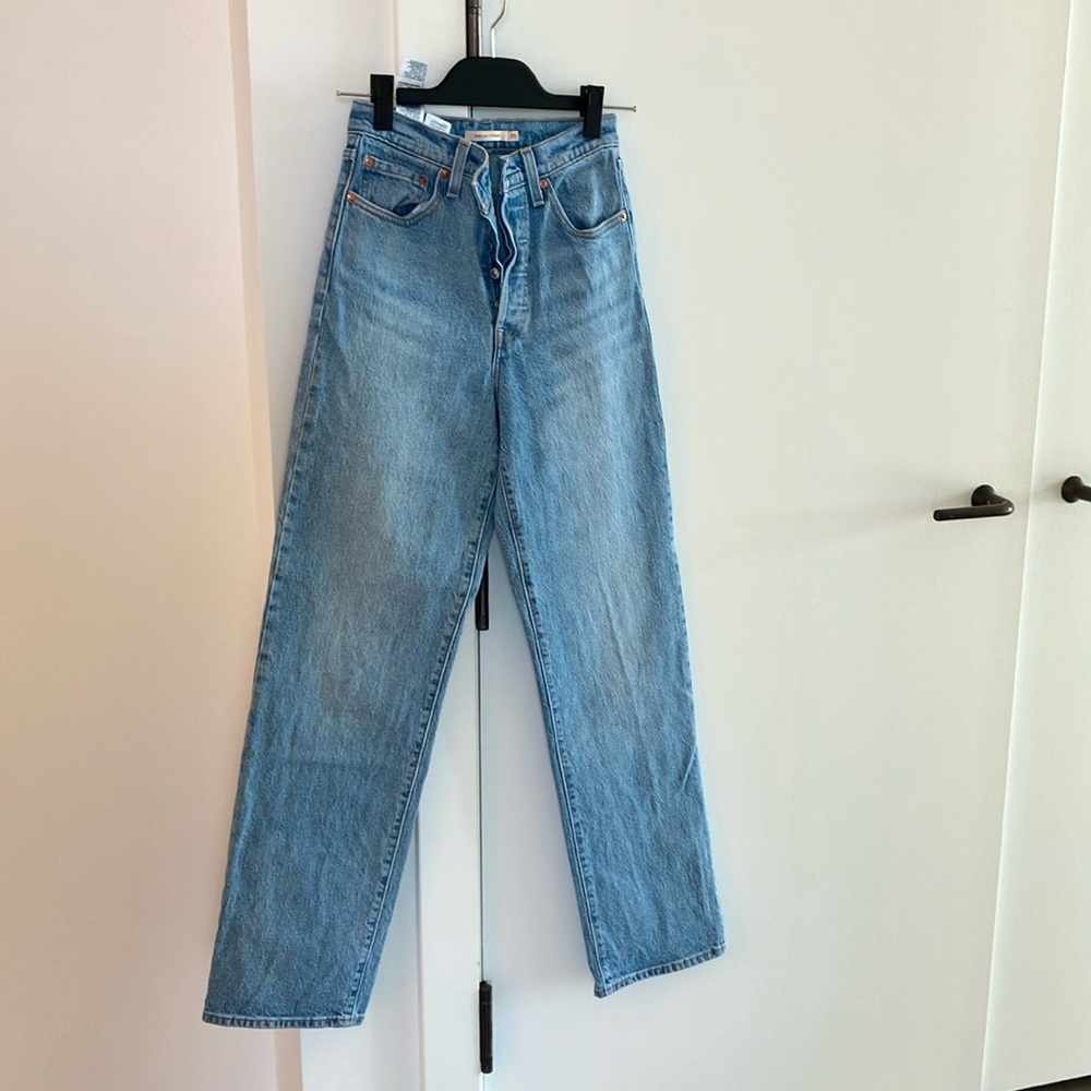 Ag Adriano Goldschmied Blue Straight Leg Jeans
